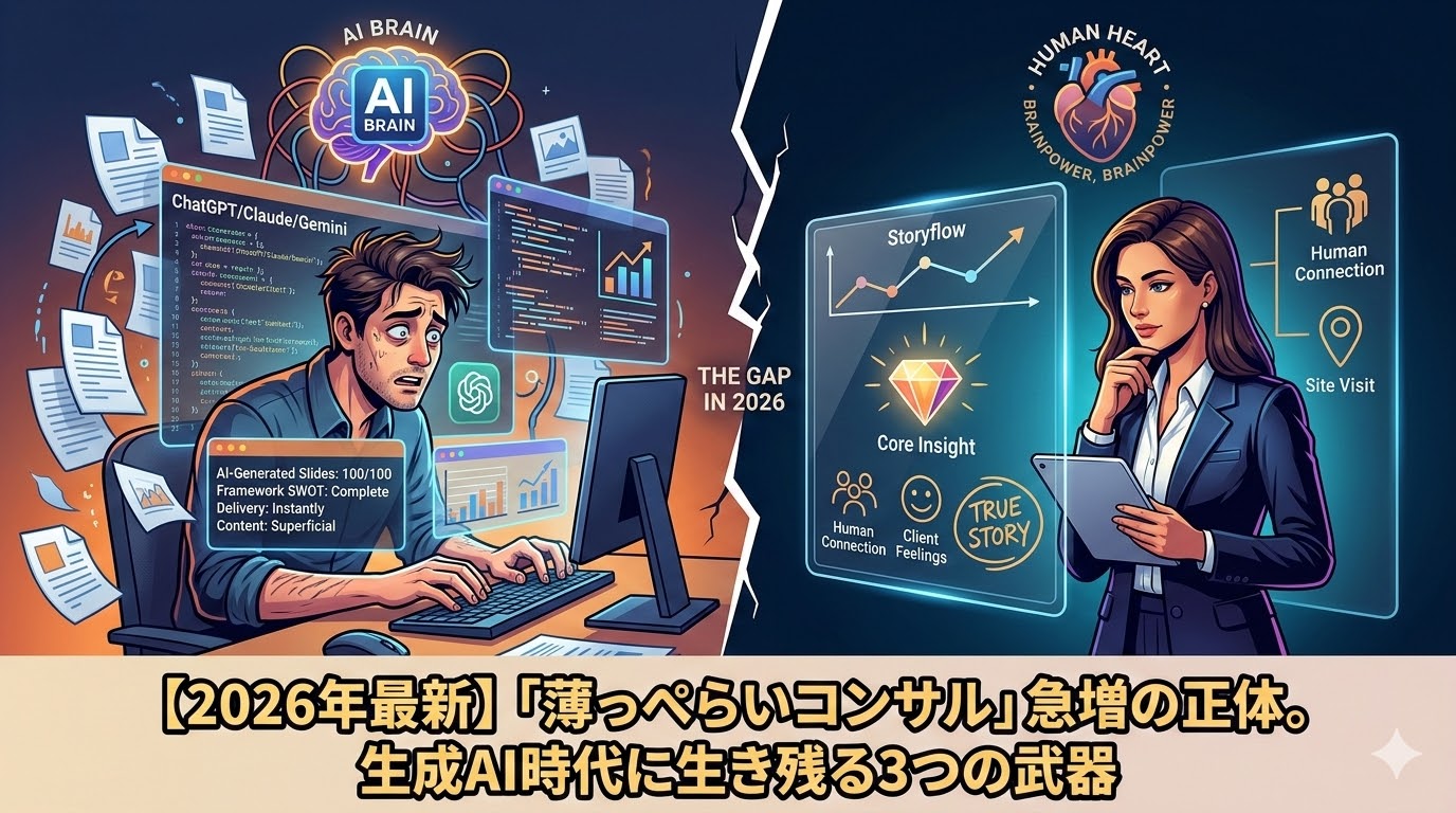 【2026年版】なぜ「仕事が速くて資料が綺麗なコンサル」ほど、現場で「薄っぺらい」と見捨てられるのか？